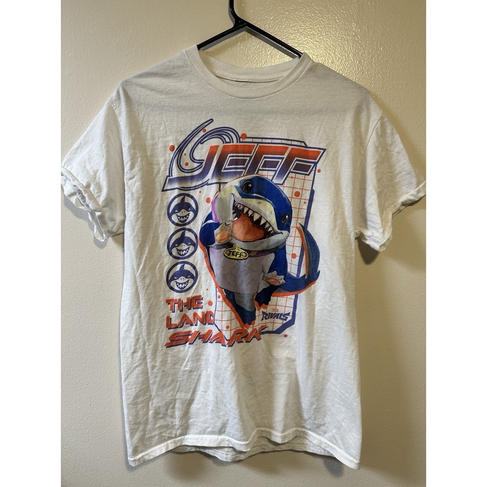 Marvel Rivals Jeff The Land Shark White Graphic T-Shirt Mens Medium M